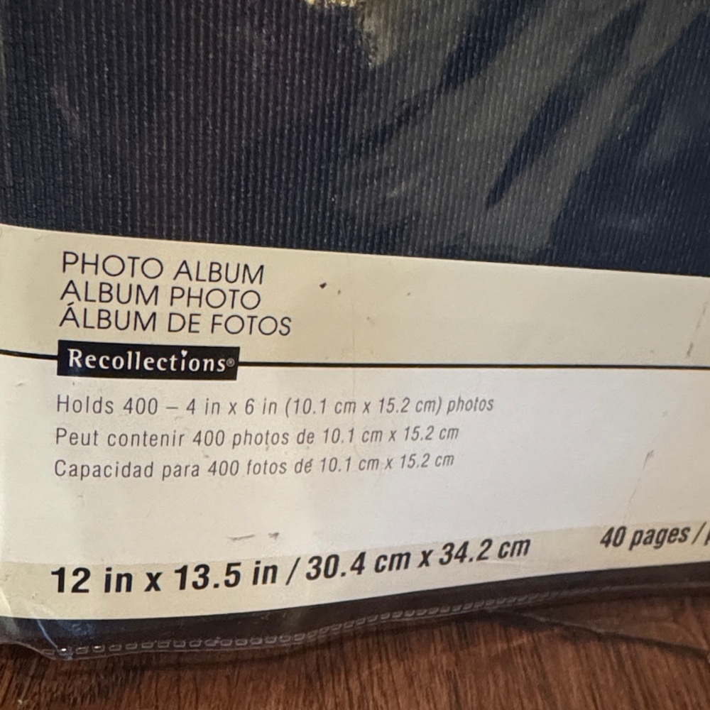 Recollections Dark Navy Blue Photo Album Textured Picture Page Binder Front pic - Picture 2 of 11